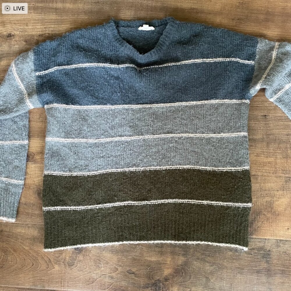 Mystree Striped Fuzzy Knit Sweater | Size Small | Great Condition
